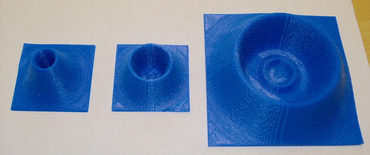 Picture of 3D print of hydrogen electron s radial probability.
