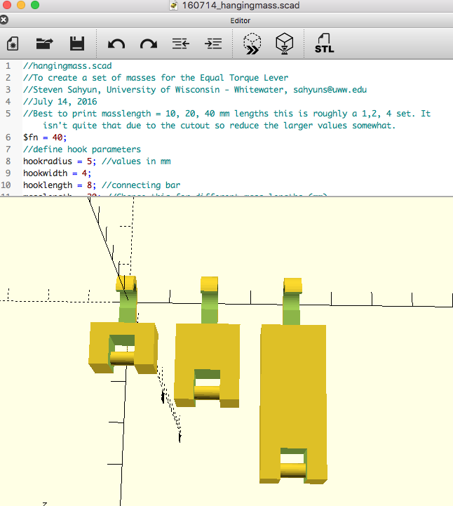 Picture of OpenSCAD file.
