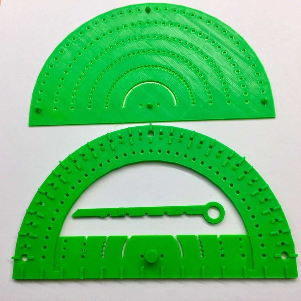 Picture of tactile protractor.